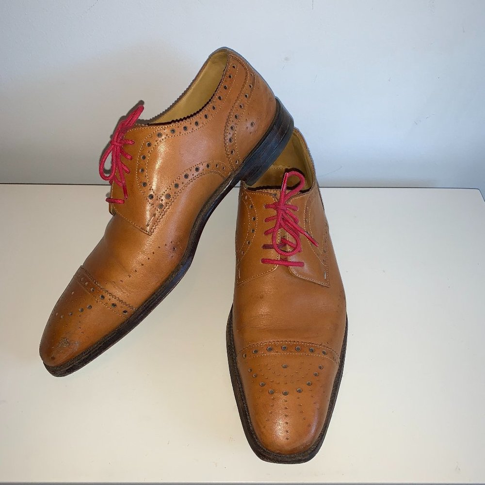 Paul Smith Tan Leather Cap Toe Shoes
